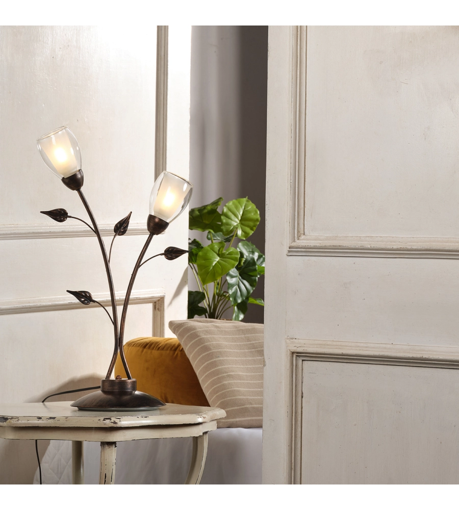 LAMPADA DA TAVOLO 1 LUCE ONLI "GRANDE" BRONZO E14